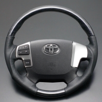 ハイエース　レーシングハンドル 200系 ハイエース 1〜3型 D型 レーシング ブラックカーボン調 ハンドル