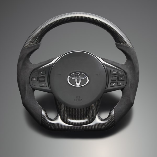 トップグレード リアルカーボンDステアリング(アルカンターラ＋リアルカーボン)