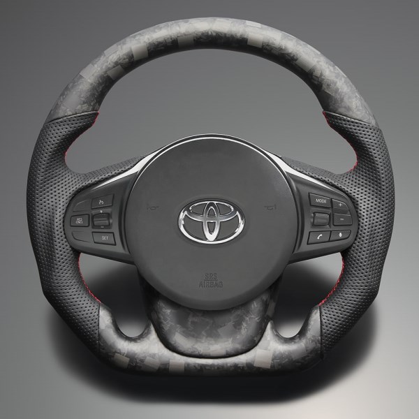 トップグレード フォージッドカーボンDステアリング(本革＋フォージッドカーボン)