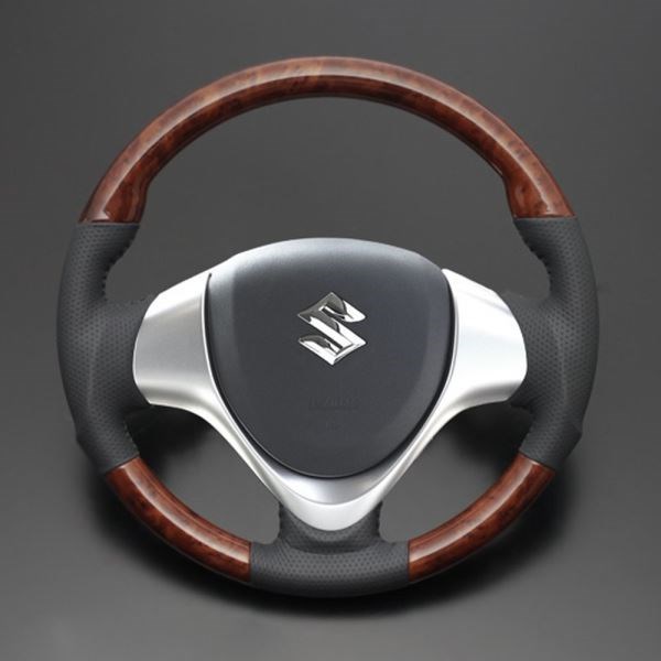 SUZUKI   EVERY WAGON   DAW   High grade wood & leather steering