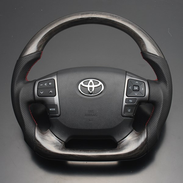 ウズラ木目×ダークグレーレザー